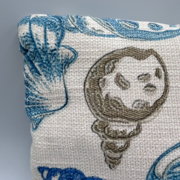 Decorative Pillow Seashell Print 11"x8" Coastal Neutral Accent‎ Beach Nautical - Picture 9 of 11